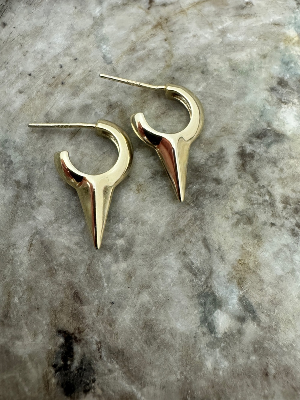 Baby Gabriella Smooth Single Spike Earrings
